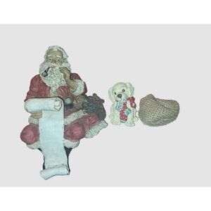 Brinn “Santa’s Wish List” Vintage 1992 Santa Stocking Holder Christmas Decor